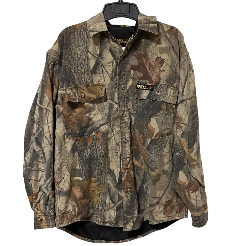 Scent Blocker Plus Frontier Button Up Camouflage Lined Shirt